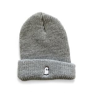 Lonely Ghost Gray Knit Beanie One Size Fits Most Soft Casual Hat